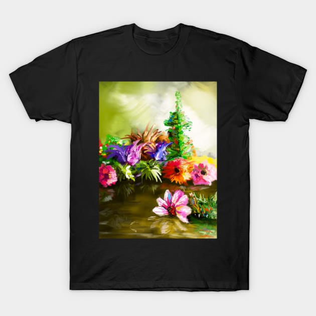 flowery T-Shirt by Teebevies